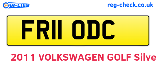 FR11ODC are the vehicle registration plates.