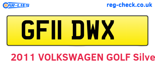 GF11DWX are the vehicle registration plates.