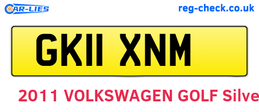 GK11XNM are the vehicle registration plates.