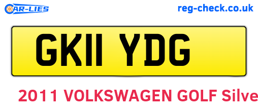 GK11YDG are the vehicle registration plates.