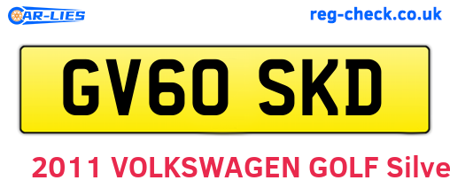GV60SKD are the vehicle registration plates.