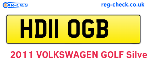 HD11OGB are the vehicle registration plates.