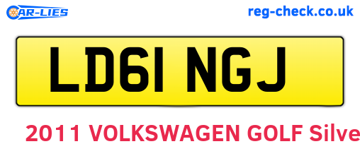 LD61NGJ are the vehicle registration plates.
