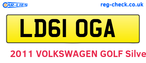 LD61OGA are the vehicle registration plates.