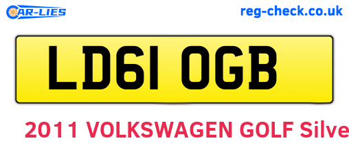 LD61OGB are the vehicle registration plates.