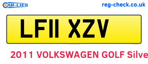 LF11XZV are the vehicle registration plates.