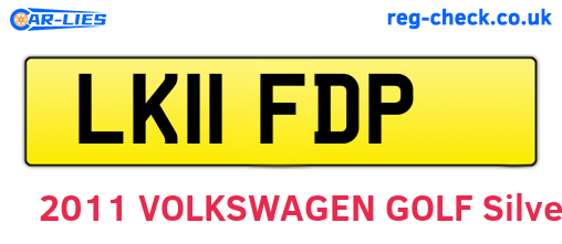 LK11FDP are the vehicle registration plates.