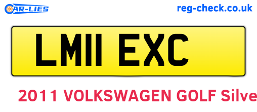 LM11EXC are the vehicle registration plates.