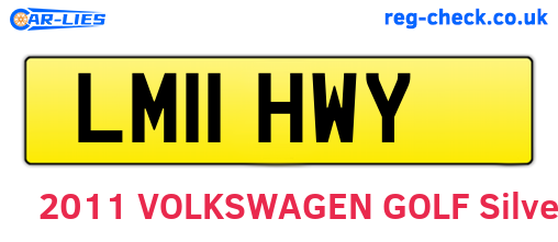 LM11HWY are the vehicle registration plates.
