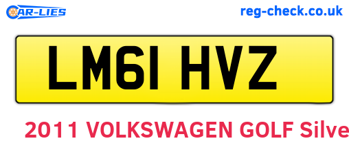 LM61HVZ are the vehicle registration plates.