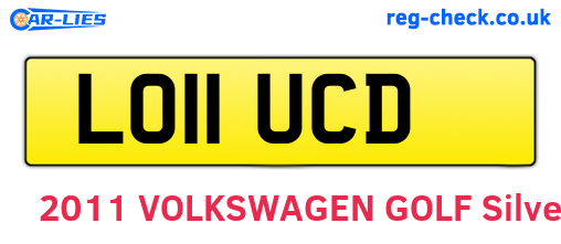 LO11UCD are the vehicle registration plates.