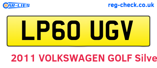 LP60UGV are the vehicle registration plates.