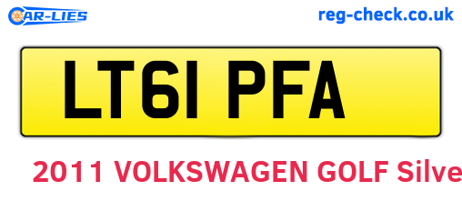 LT61PFA are the vehicle registration plates.