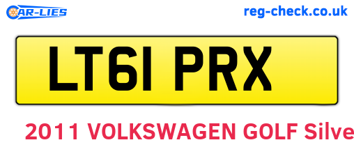 LT61PRX are the vehicle registration plates.