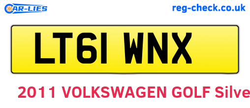 LT61WNX are the vehicle registration plates.