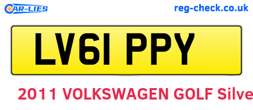 LV61PPY are the vehicle registration plates.