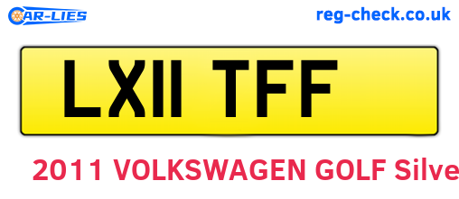 LX11TFF are the vehicle registration plates.