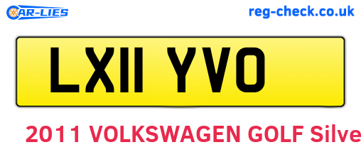 LX11YVO are the vehicle registration plates.