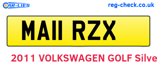 MA11RZX are the vehicle registration plates.