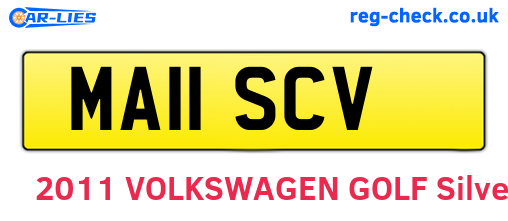 MA11SCV are the vehicle registration plates.