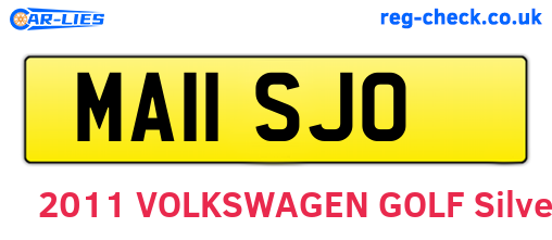 MA11SJO are the vehicle registration plates.