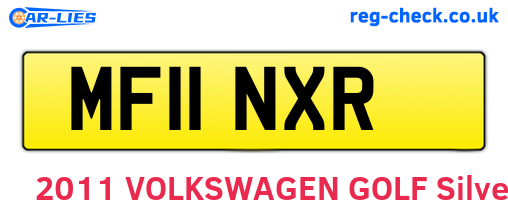 MF11NXR are the vehicle registration plates.