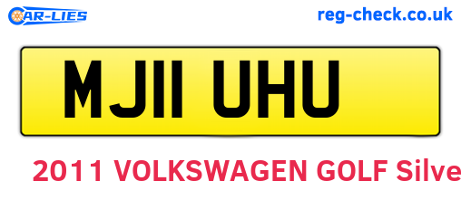 MJ11UHU are the vehicle registration plates.