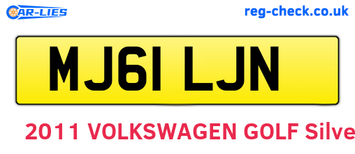 MJ61LJN are the vehicle registration plates.