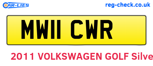 MW11CWR are the vehicle registration plates.