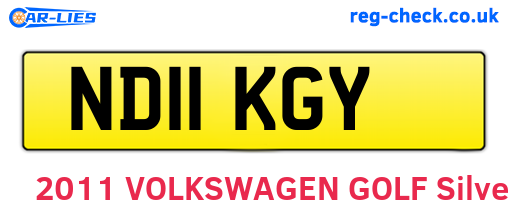 ND11KGY are the vehicle registration plates.