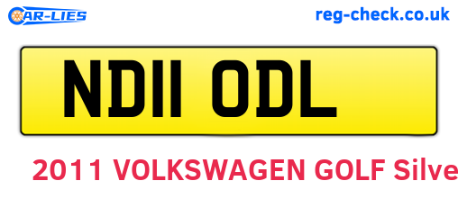 ND11ODL are the vehicle registration plates.
