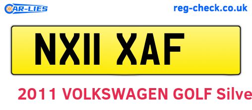 NX11XAF are the vehicle registration plates.