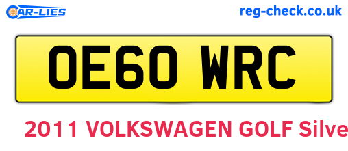 OE60WRC are the vehicle registration plates.