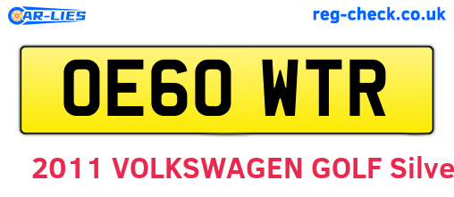 OE60WTR are the vehicle registration plates.