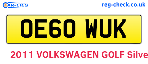 OE60WUK are the vehicle registration plates.