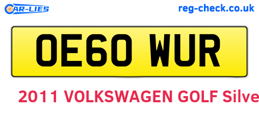 OE60WUR are the vehicle registration plates.