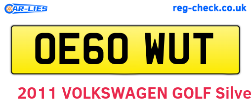 OE60WUT are the vehicle registration plates.