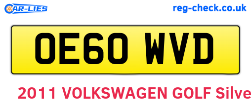 OE60WVD are the vehicle registration plates.