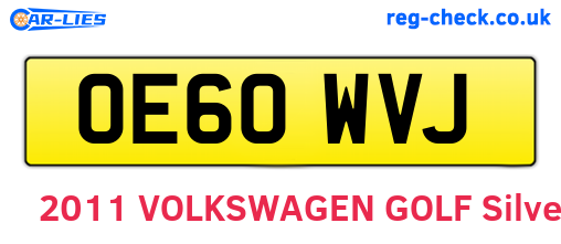 OE60WVJ are the vehicle registration plates.