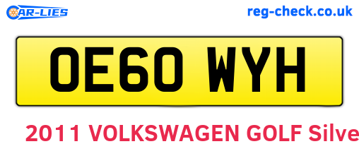 OE60WYH are the vehicle registration plates.