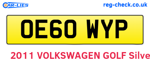 OE60WYP are the vehicle registration plates.