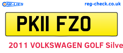PK11FZO are the vehicle registration plates.