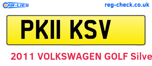 PK11KSV are the vehicle registration plates.