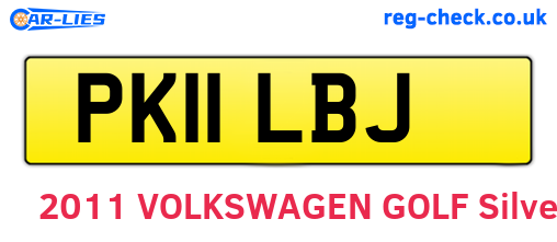 PK11LBJ are the vehicle registration plates.