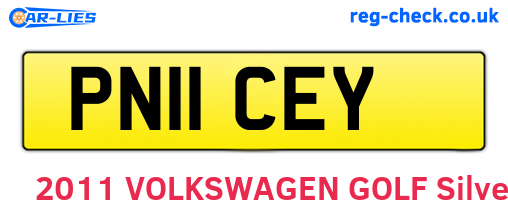 PN11CEY are the vehicle registration plates.
