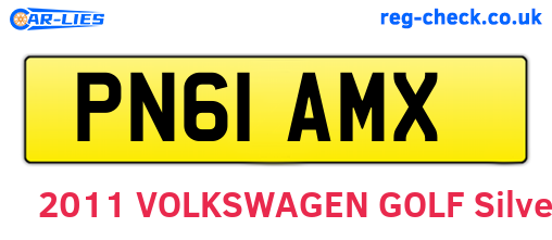 PN61AMX are the vehicle registration plates.