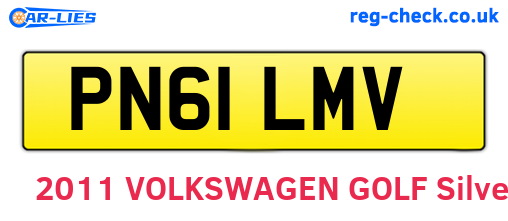 PN61LMV are the vehicle registration plates.