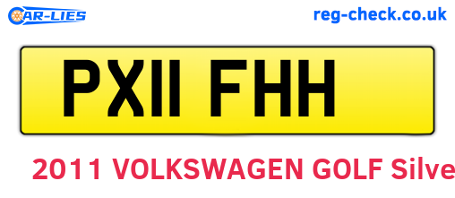 PX11FHH are the vehicle registration plates.