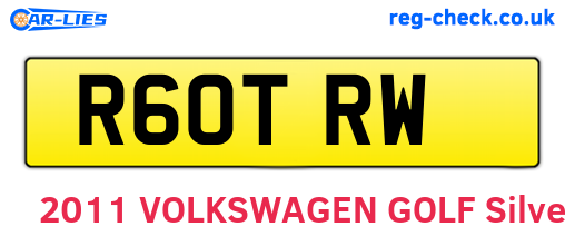 R60TRW are the vehicle registration plates.