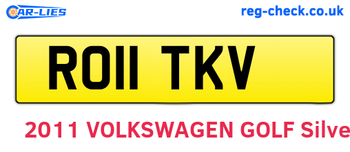 RO11TKV are the vehicle registration plates.